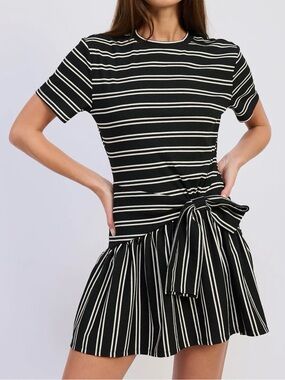 NWT Tuckernuck En Saison 🖤🤍🖤🤍 T-shirt Bow Dresses Black White Sz XS L 0 2 10 12